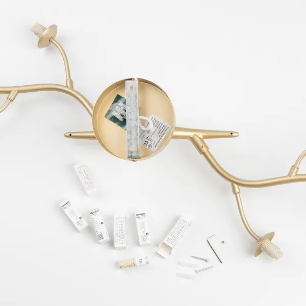 Brilagi - LED Felületre szerelhető csillár MISTEL 6xG9/3W/230V arany/fehér