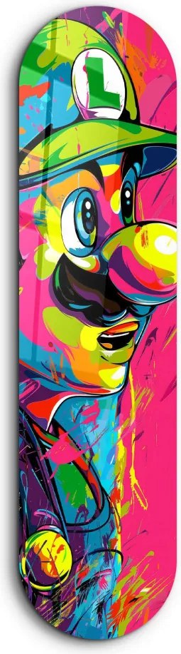 Luigi rajongói edzett üvegkép, 20 x 80 cm