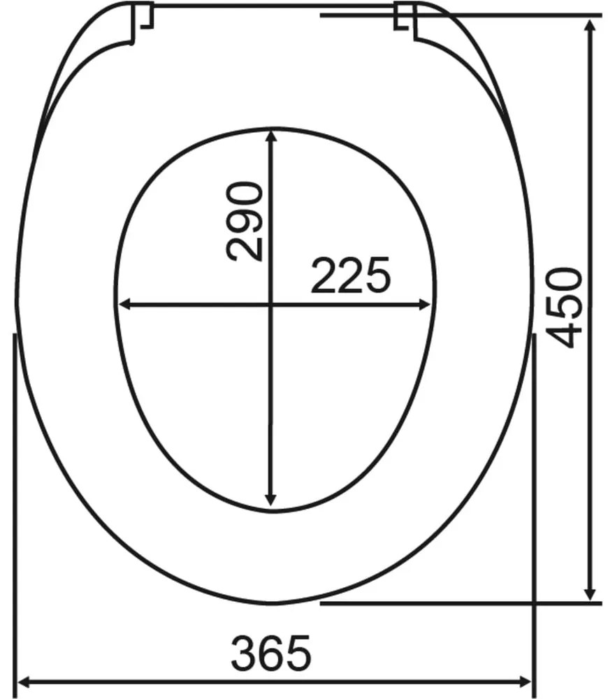 WC-ülőke automatikus záródással 38 x 45 cm Droplets – Wenko