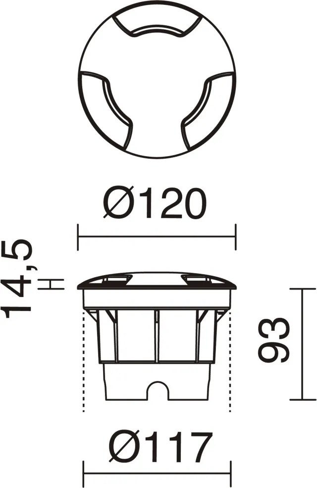NOVOLUX 373C-G31X1A-02 BELGRADO-12 Kültéri Talajba Építhető Lámpa Fekete GX53 IP67