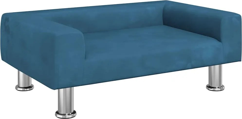 vidaXL kék bársony kutyaágy 70 x 45 x 26,5 cm