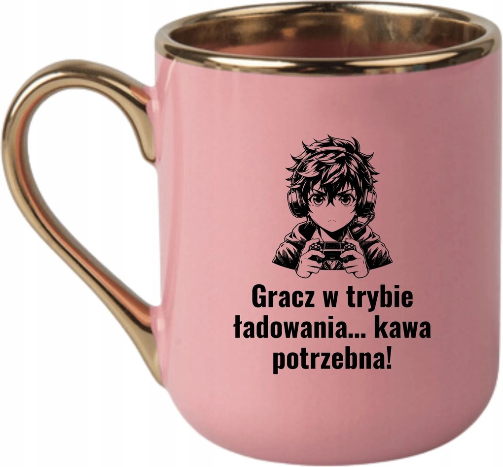 Bögre Elegáns Rózsaszín Arany Rant Vicces Ajándék Gamer Játékos