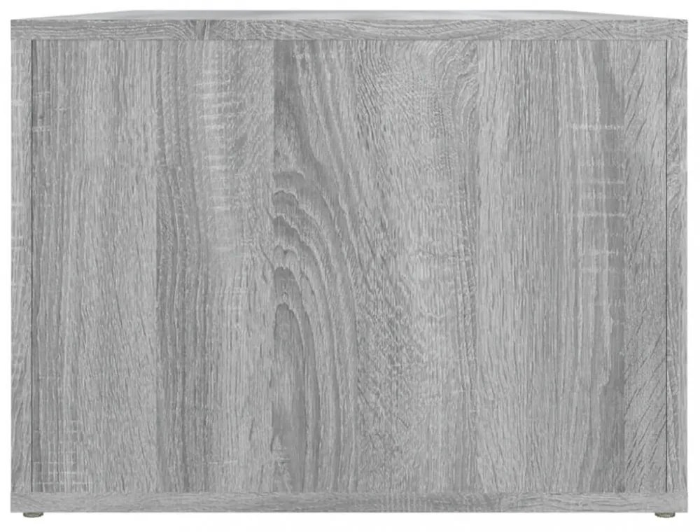 szürke sonoma színű szerelt fa dohányzóasztal 80 x 50 x 36 cm