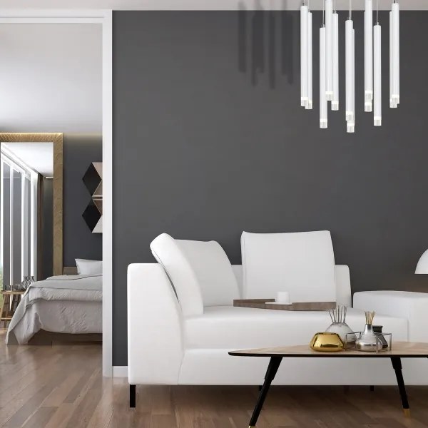 LED Csillár zsinóron ALBA 12xLED/1W/230V fehér