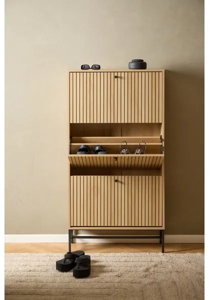 Olivia cipőtároló, tölgy színű