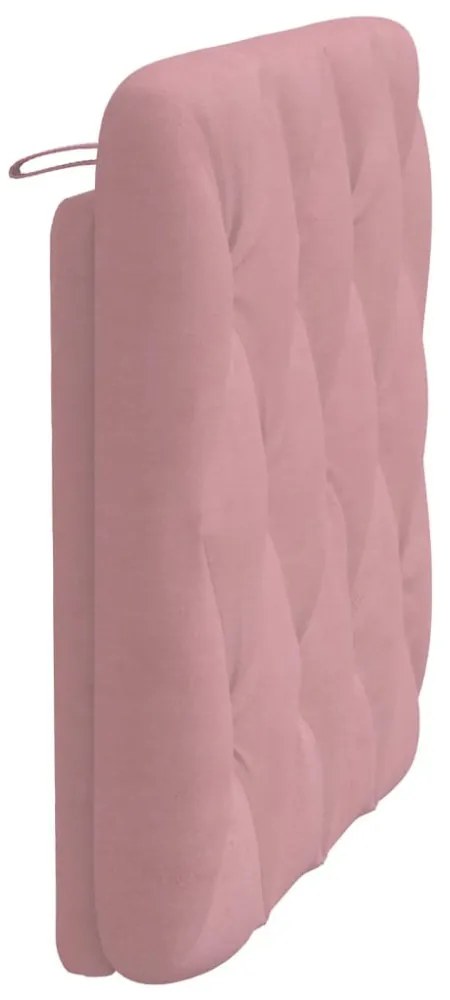 rózsaszín bársony fejtámla párna 80 cm
