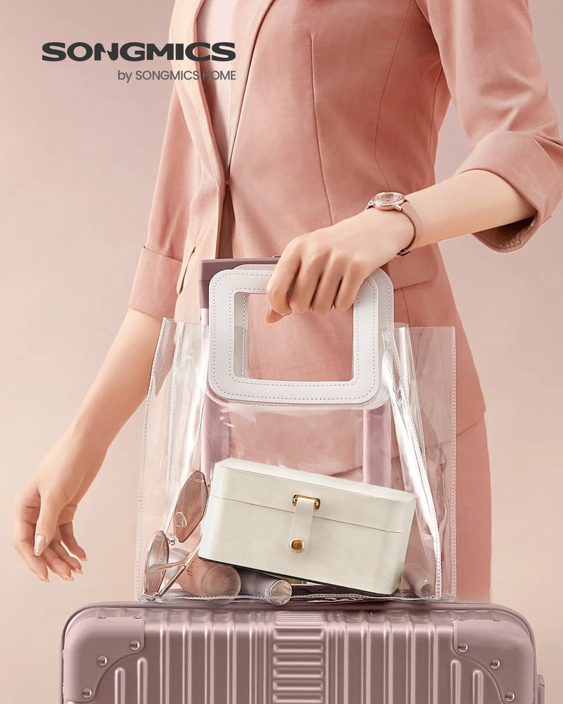 Ékszerdoboz, 2 szintes ékszertároló, 11 x 16 x 8 cm, felhőfehér