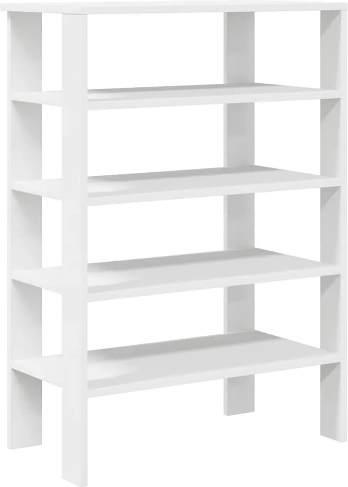 vidaXL fehér szerelt fa cipőtároló szekrény 61x32x87,5 cm