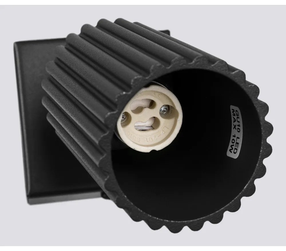 Fekete spotlámpa 8x16 cm Gleam – Sollux