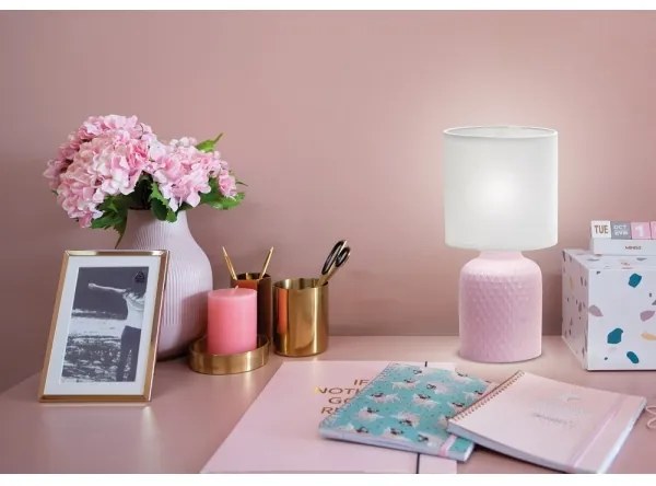 Asztali lámpa INER 1xE14/40W/230V rózsaszín