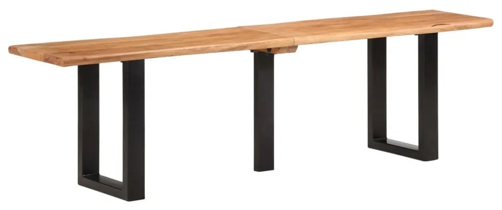 tömör akácfa és acél pad 160 cm