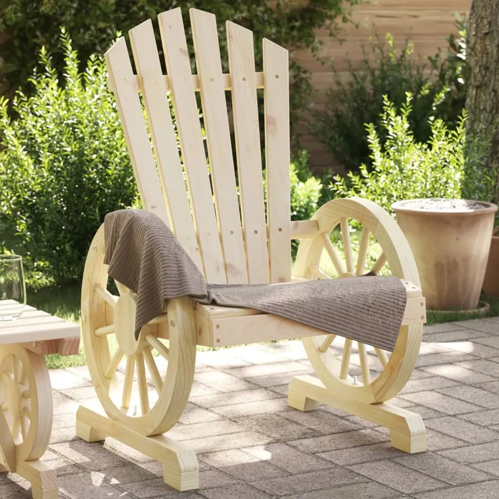 Tömör fenyőfa kerti Adirondack szék
