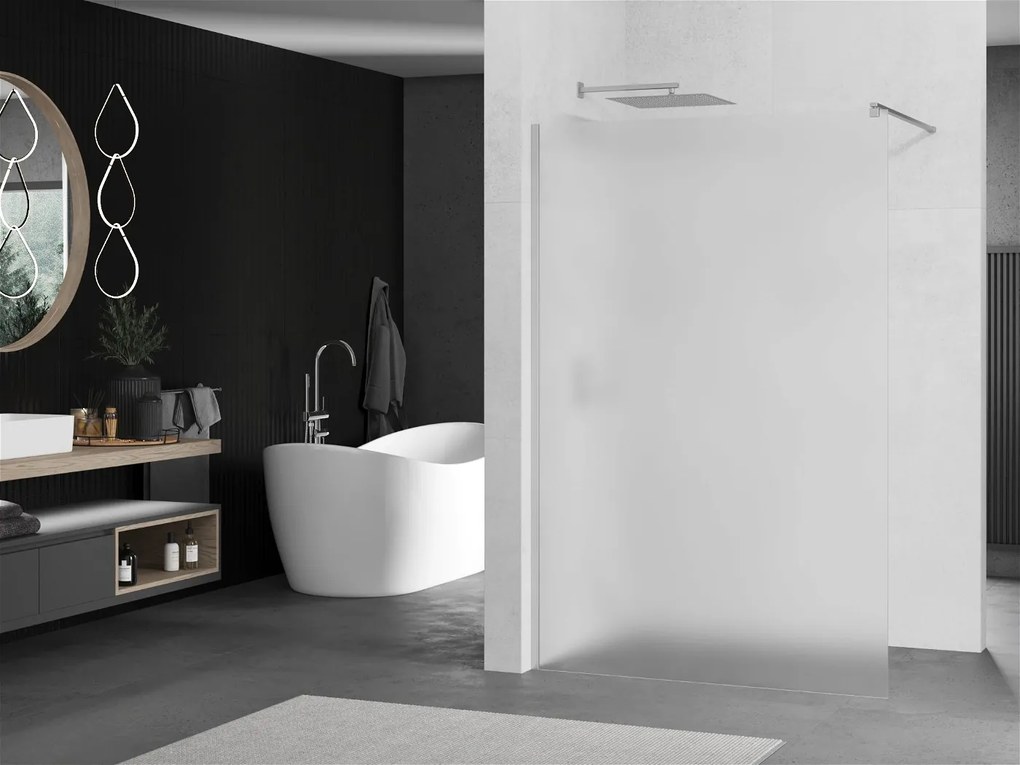 Mexen Kioto Walk-In Zuhanyfal 80 x 200 cm, szatén 8 mm, króm - 800-080-101-01-3 Walk-In Zuhanyfal
