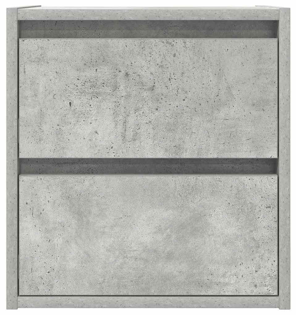 betonszürke falra szerelhető éjjeliszekrény 38x34x40 cm