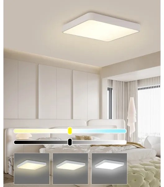 Brilagi - LED mennyezeti lámpatest POOL SQUARE LED/48W/230V 50x50 cm fehér