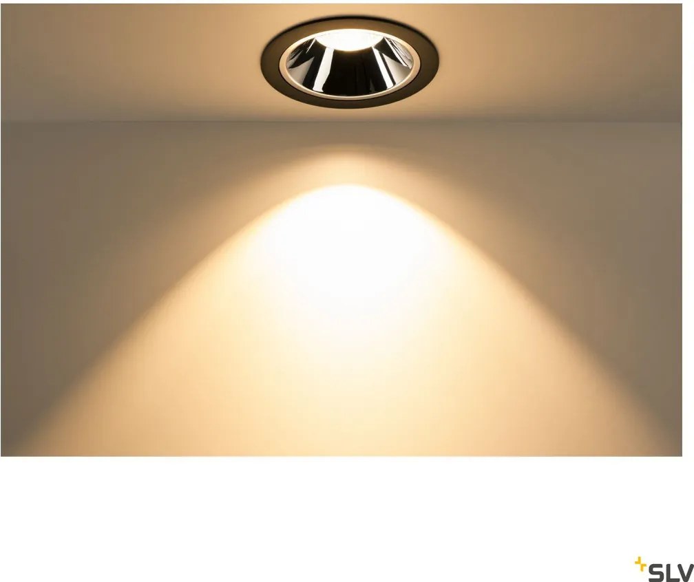 SLV 1004014 NUMINOS DL XL Fürdőszobai Beépíthető Lámpa Króm, Fekete LED IP44