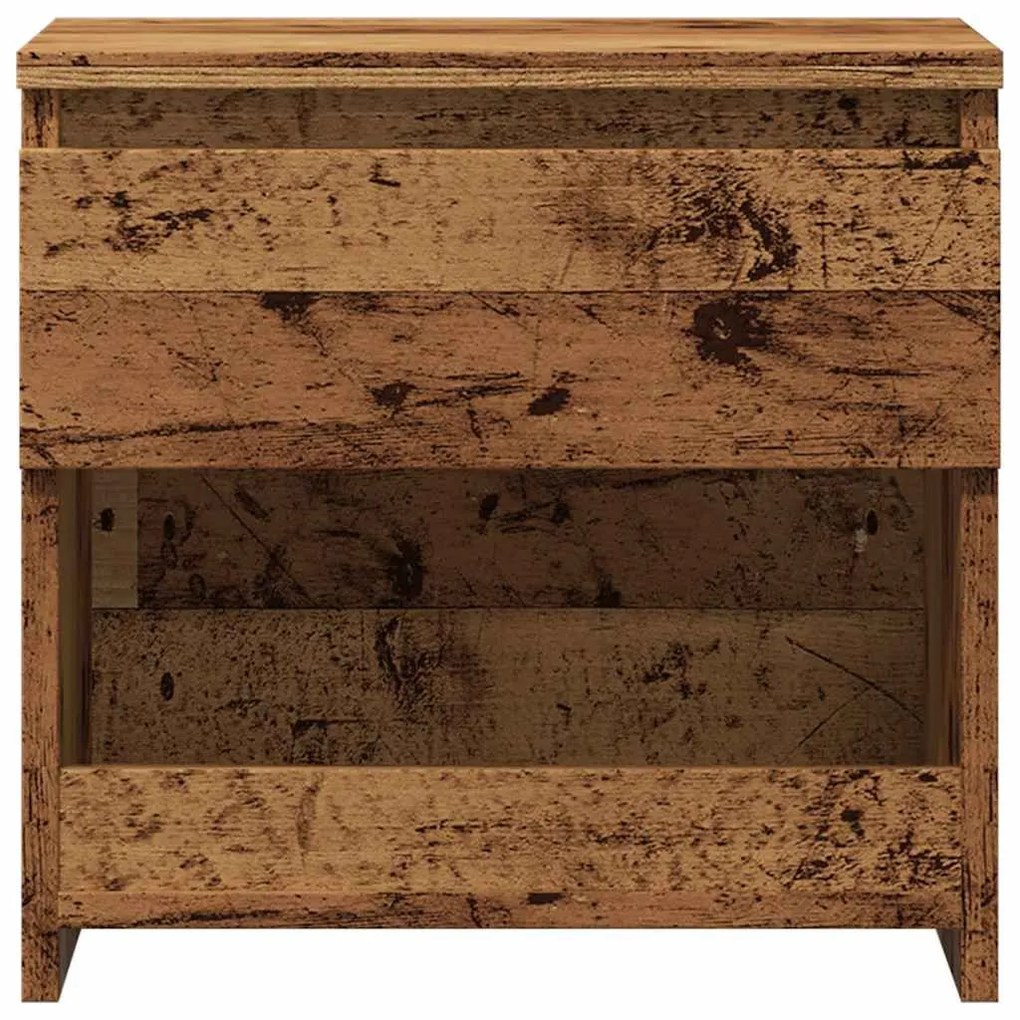 2 db antik fa forgácslap éjjeliszekrény 40 x 30 x 39 cm
