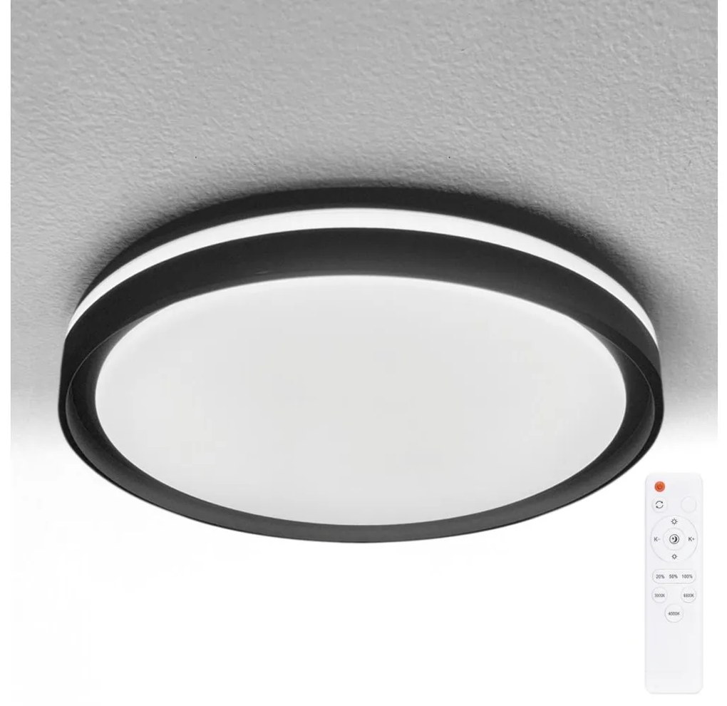 Brilagi - Dimmelhető LED lámpatest NAOMI LED/48W/230V 3000-6500K átm. 39 cm fekete + távirányító
