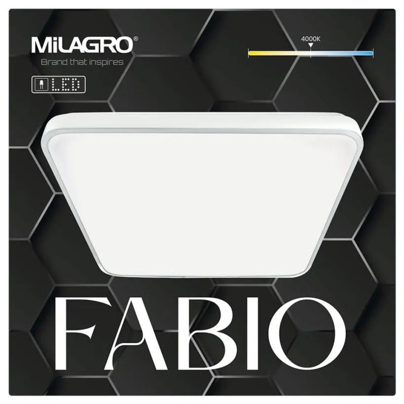 MILAGRO ML7934 FABIO Négyzetes Mennyezeti Lámpa Fehér LED IP20
