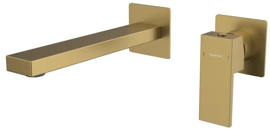 Sapho - Mosdócsaptelep falba süllyesztett szereléshez CUBEMIX matt arany