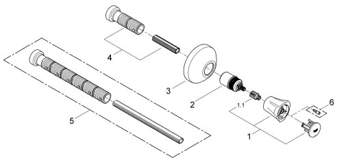 GROHE 19809001 - COSTA L falba süllyesztett szelep felső része, fényes króm