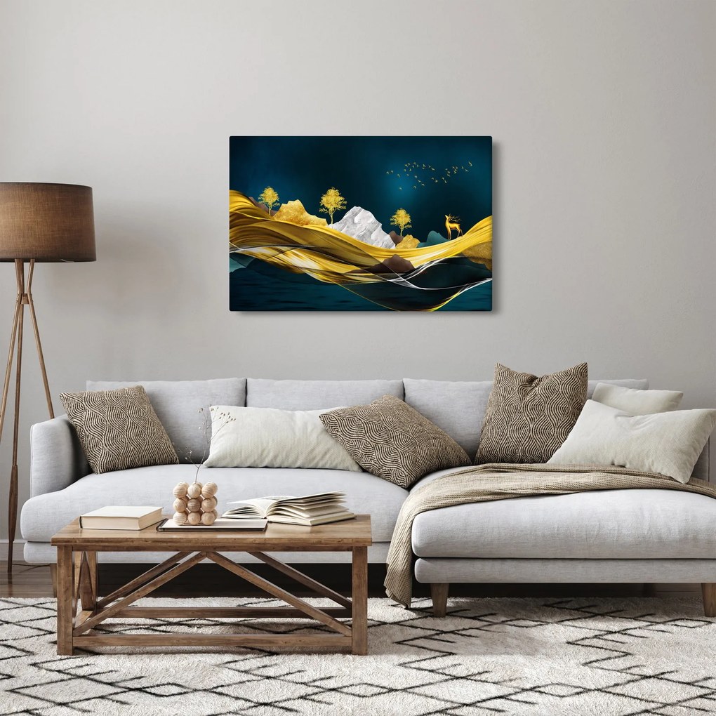 Kép - Szarvas a tájban (90x60 cm)