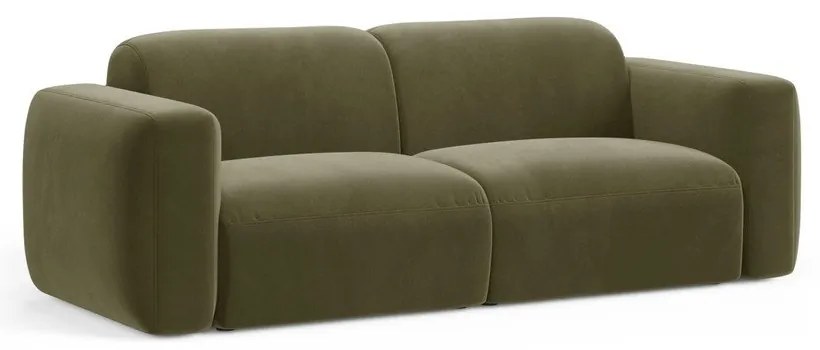 Khaki bársony kanapé 220 cm Strino – Cosmopolitan Design