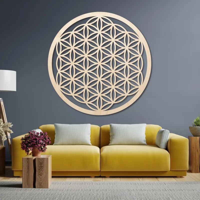 Mandala fa falfestmény | Élet virága