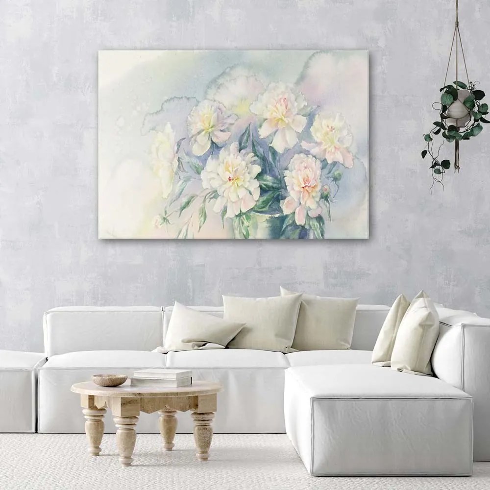 Gario Vászonkép Fehér virágcsokor Méret: 100 x 70 cm