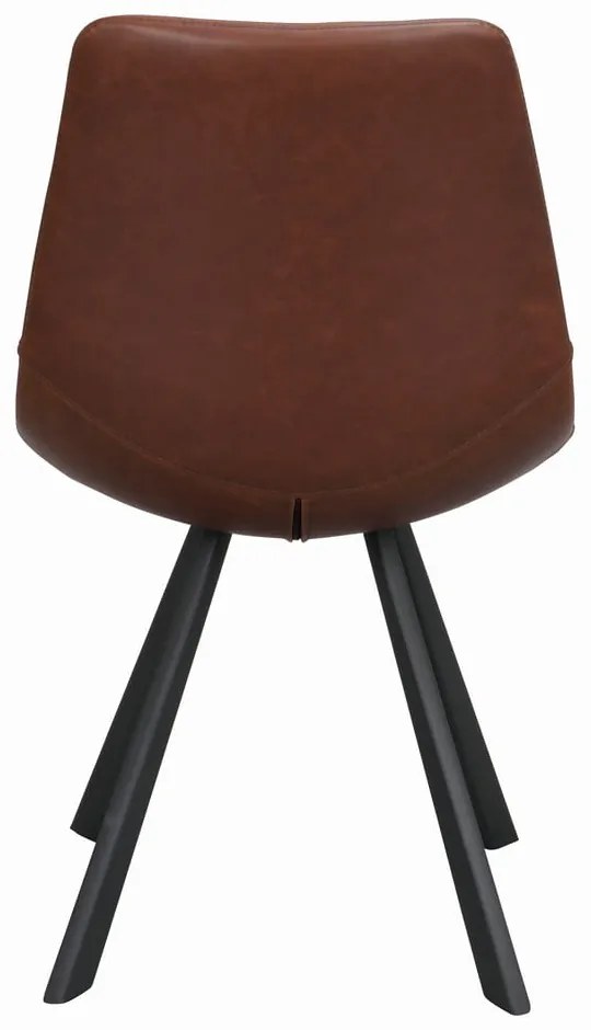 Alpha barna étkezőszék fekete lábakkal - Rowico