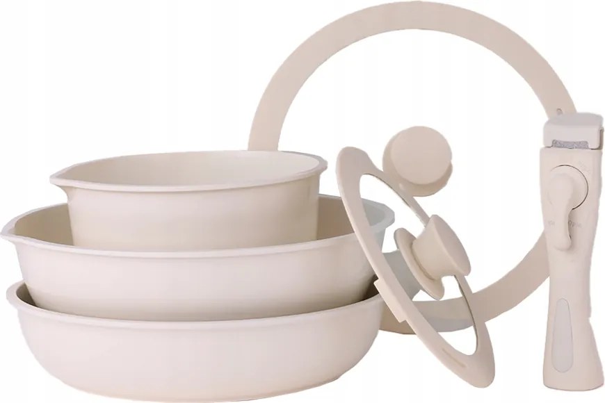 Edénykészlet Serpenyő Non-stick Sütő Beige Chef 8DB-OS