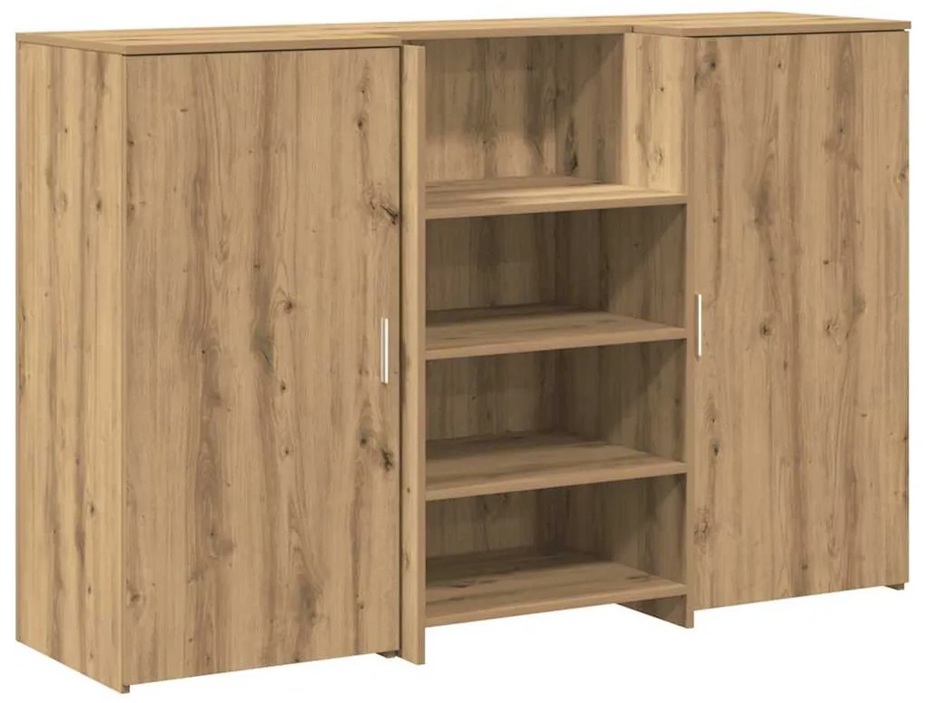 recepciós pult kézműves tölgy 155x50x103,5 cm szerelt fa