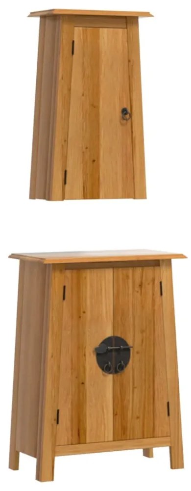 2 részes tömör fenyőfa fürdőszobai bútorszett