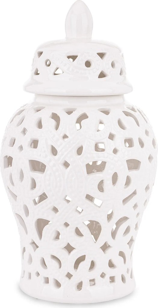 Kerámia váza tároló váza dekoráció Amfora áttört fehér Gravírozás Ingyenes szállítás