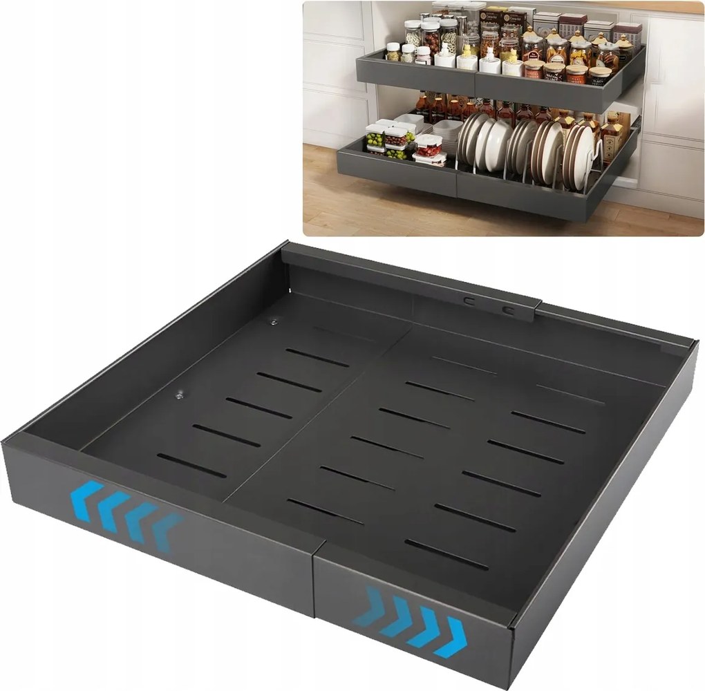 Teleszkópos fiók Polc Rendező Szekrény Doboz Szekrény Fiók