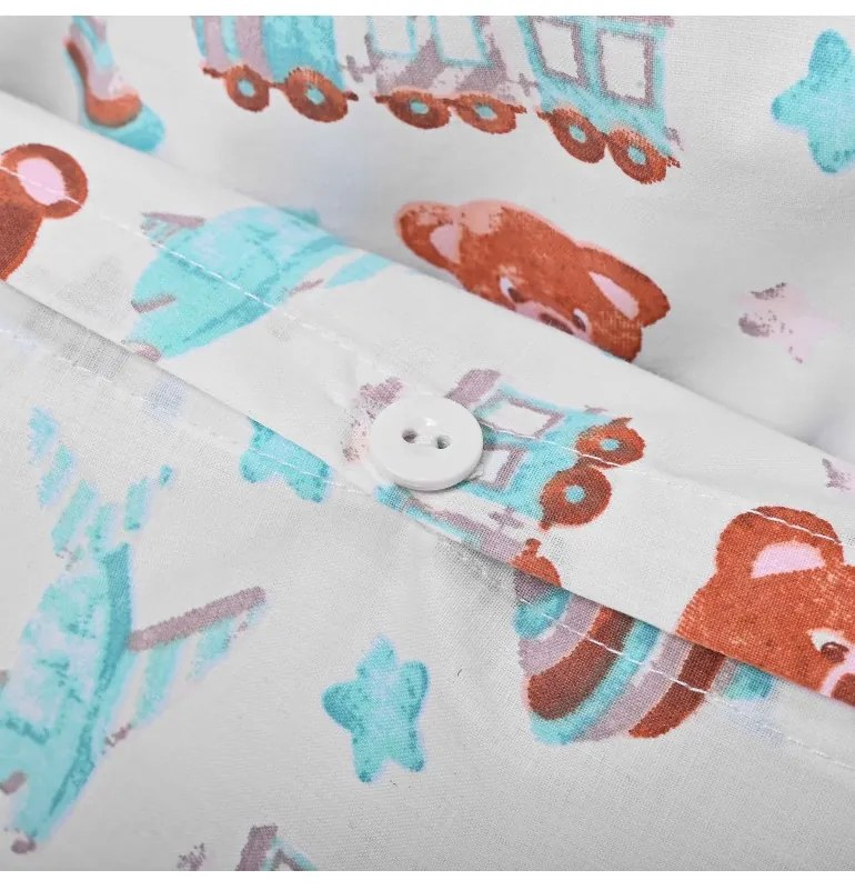 EMI Maci repülőgéppel gyermek pamut ágyneműhuzat, Gyerekgarnitúra 90x130 + 45x65