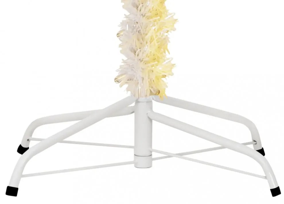 fehér PVC műkarácsonyfa irizáló csúcsokkal 240 cm