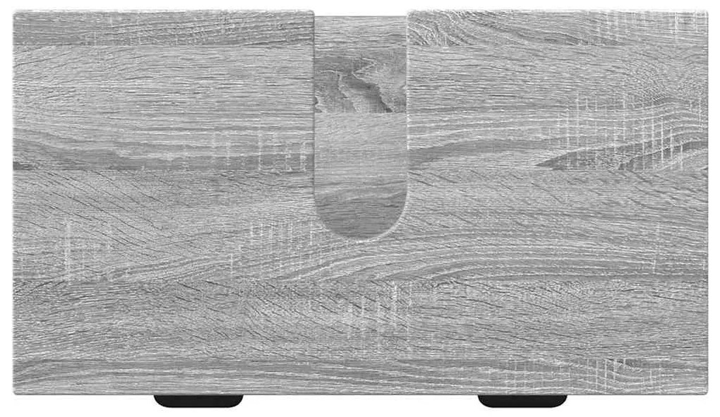 Fürdőszoba bútor szett fiókkal Szürke Sonoma Műanyag fa, fém