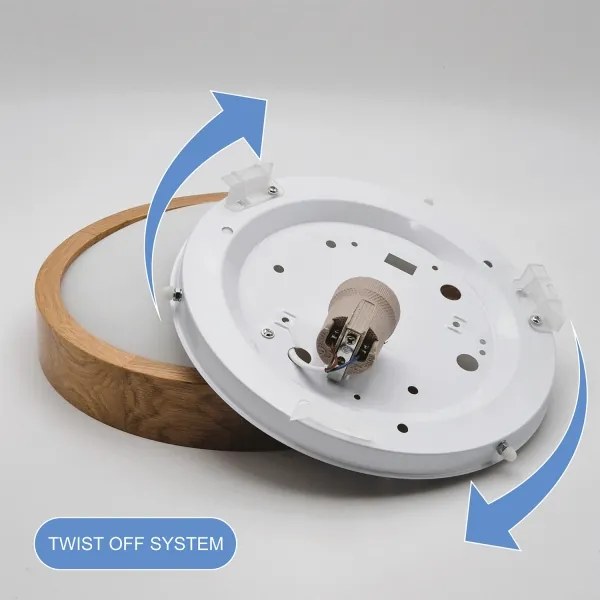 Brilagi-LED RGBW dimmelhető mennyezeti lámpa CARVALHO SLIM 1xE27/15W/230V Wi-Fi, tölgy, Ø 27 cm