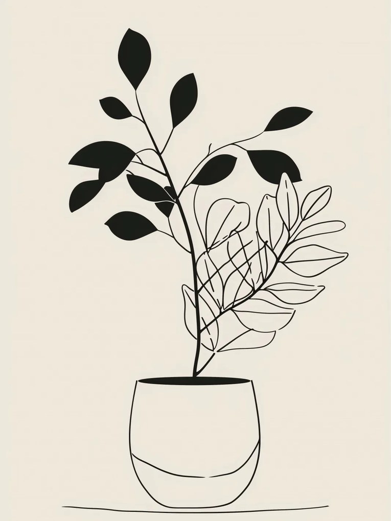 Poszter 75x100cm Egyszerű virágtartó