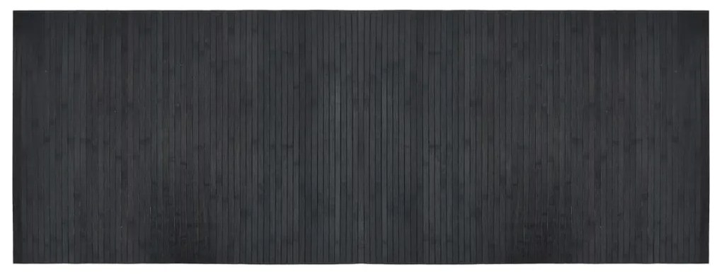 négyszögletű szürke bambusz szőnyeg 70 x 200 cm