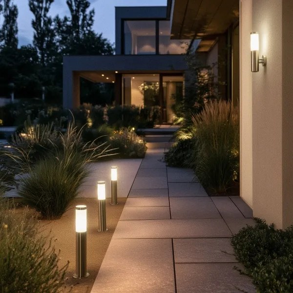BRILAGI - ELIA LED kültéri lámpa 1xE27/7W/230V 4000K IP44 50 cm króm