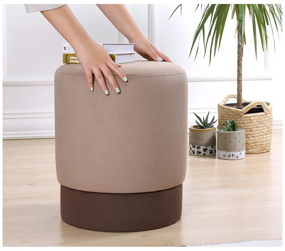 Világosbarna puff Ropp – Artie