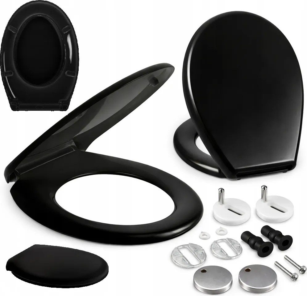 WC-ülőke Szabadon álló WC-ülőke Univerzális Fekete Roca Cersanit Kerékhez