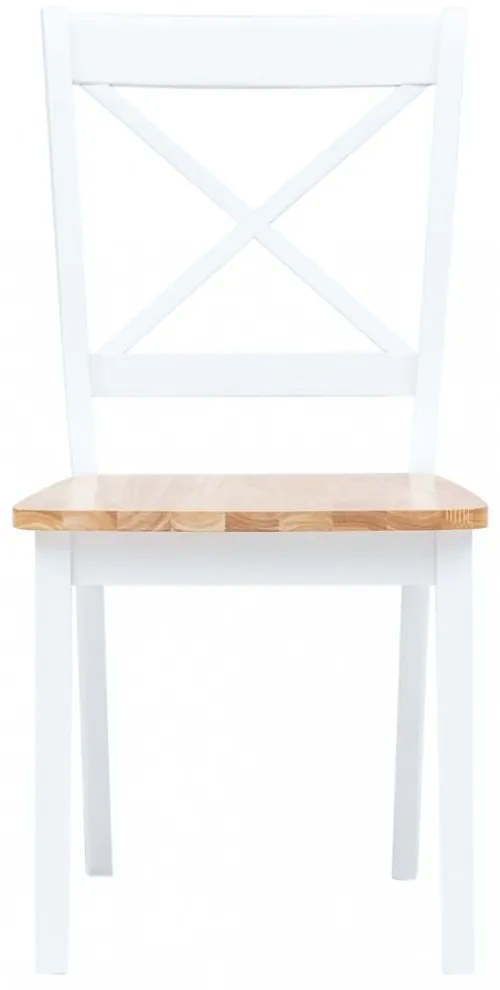 5 db fehér és barna tömör kaucsukfa étkezőszett