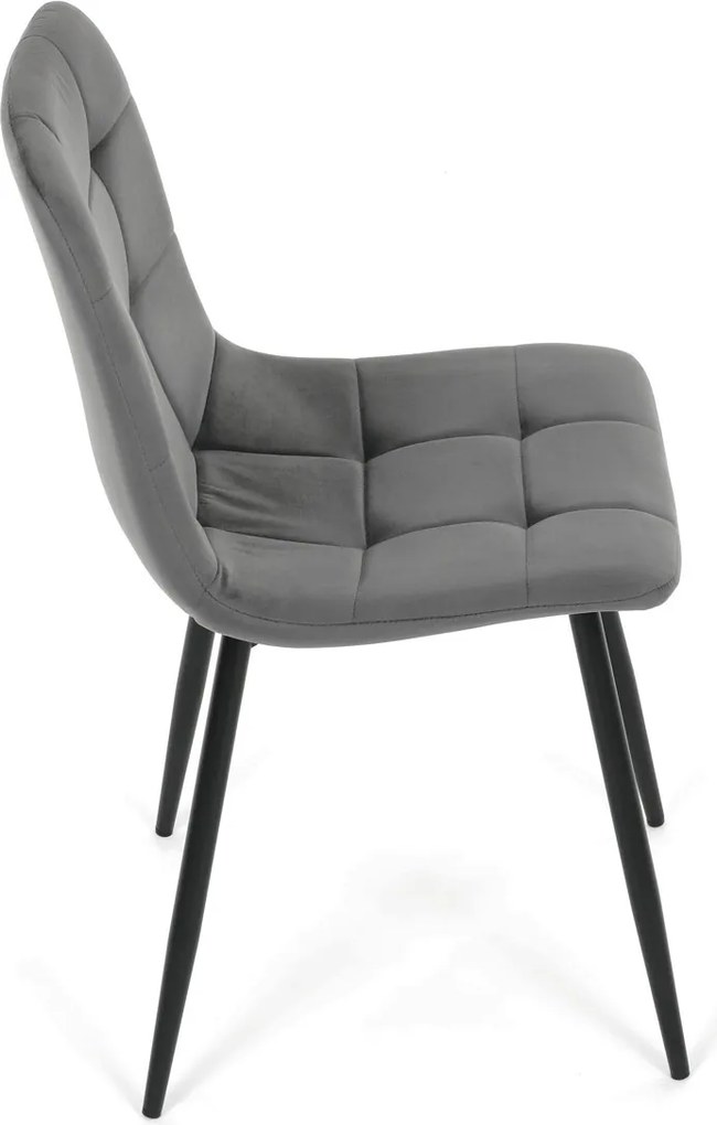 CT-V5081 GREY4 szürke bársony étkezőszék