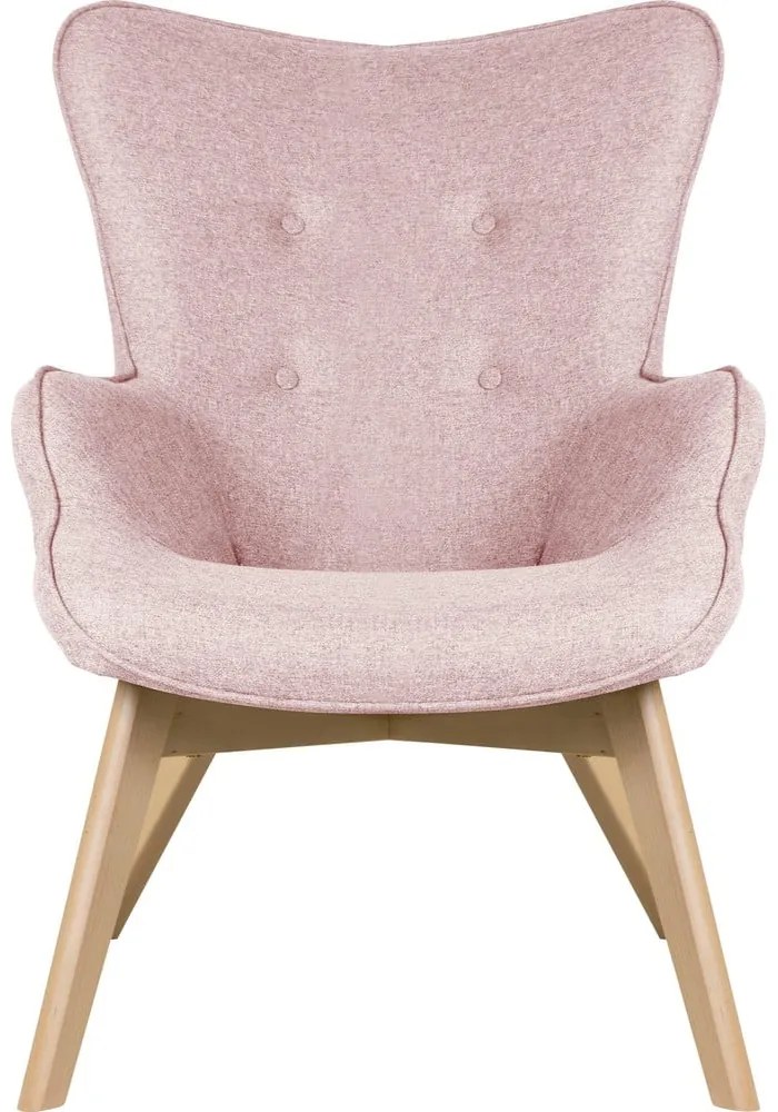 Világos rózsaszín fotel Niko – Ropez