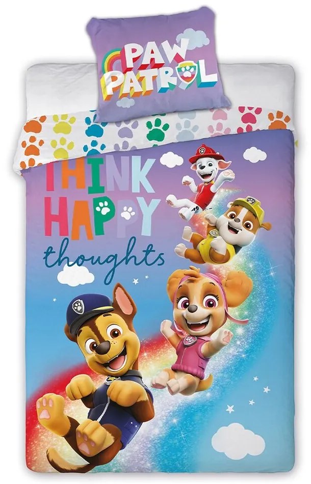 Pamut ágynemű PAW PATROL TEAM 140x200cm