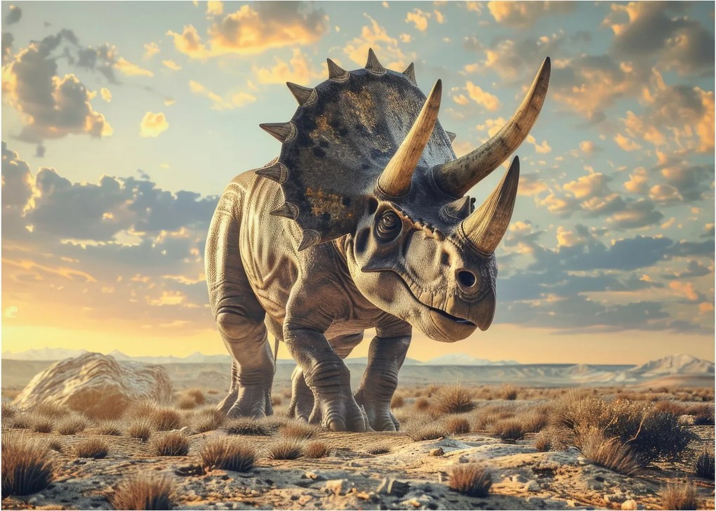 Üveg kép - Triceratops (70x50 cm)
