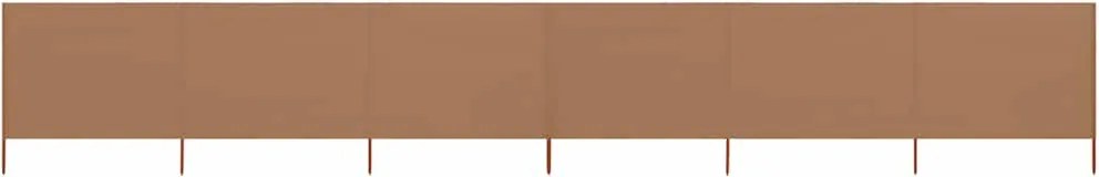 vidaXL tópszínű szövet 6-paneles szélfogó 800 x 120 cm